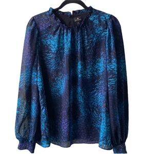 Worthington printed blouse size medium